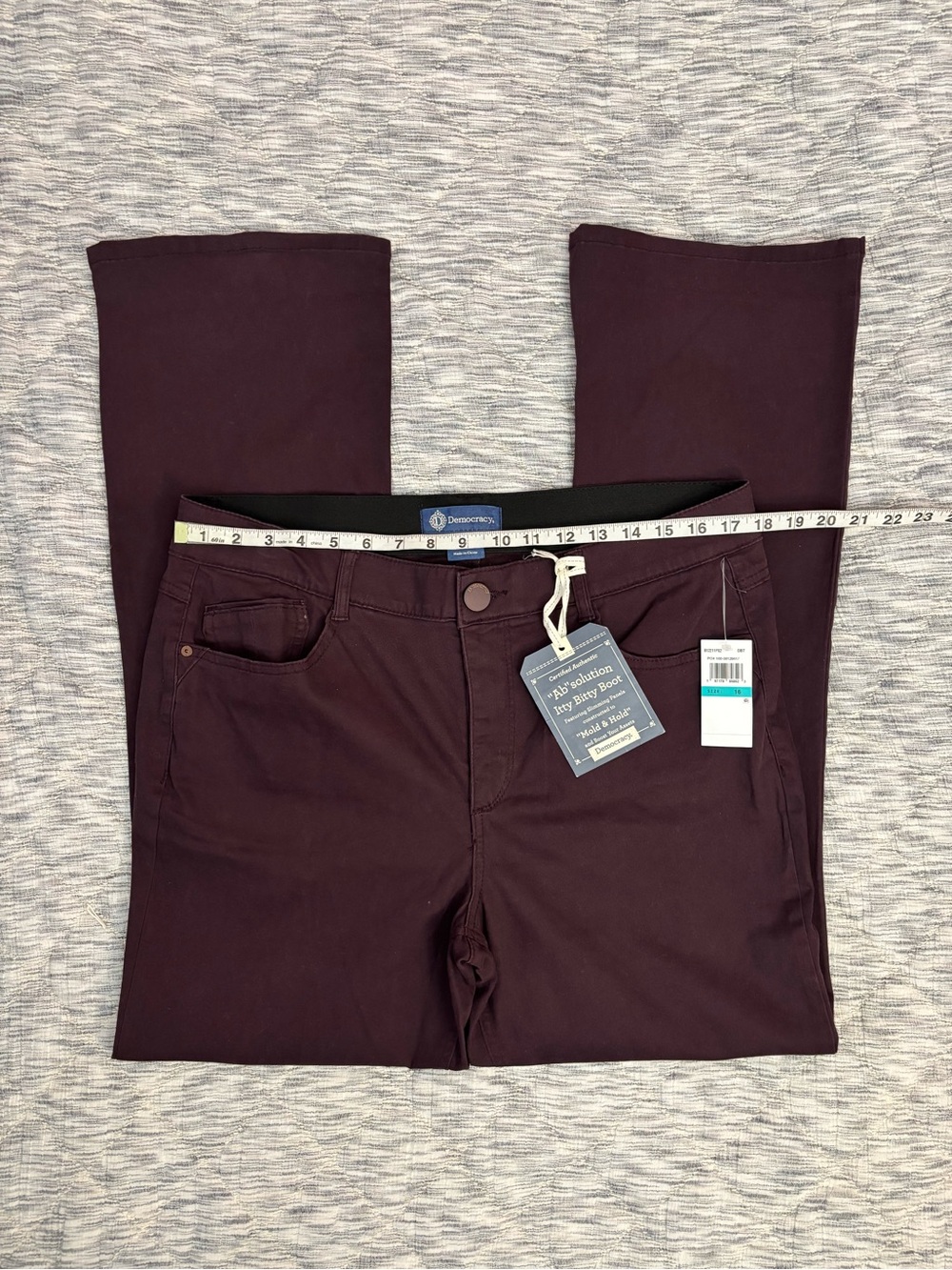 Democracy Ab Solution Ab Solution Itty Bitty Bootcut Jeans Sz 16 NWT - - Picture 8 of 10